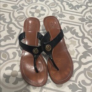 Tory Burch Black Leather Women's Sandals